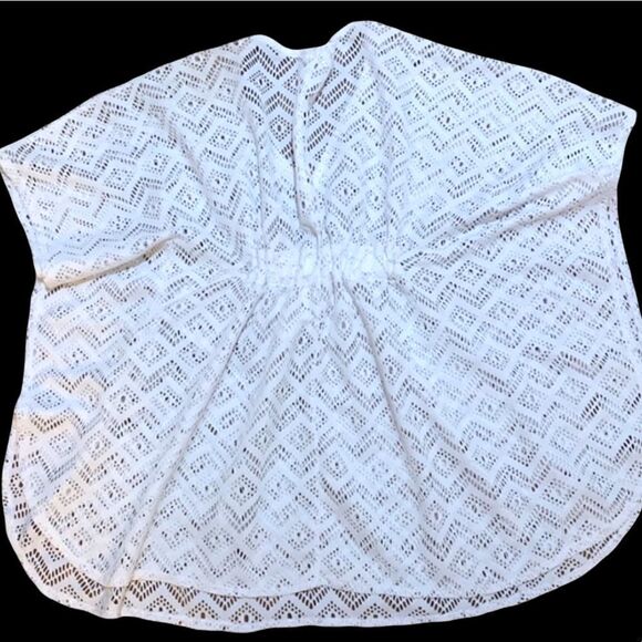 Jaclyn Smith women’s medium white Swimsuit Cover‎ sheer cut out design front tie - Picture 14 of 14